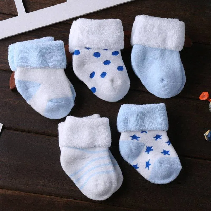Kiddiezoom 5/6pair/lot unisex Non-Skid Baby Shoe Socks 0-12months Cotton baby boy girls meia infantil cheap stuff