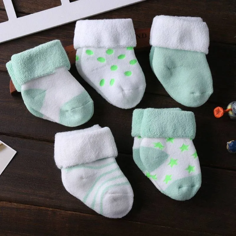Kiddiezoom 5/6pair/lot unisex Non-Skid Baby Shoe Socks 0-12months Cotton baby boy girls meia infantil cheap stuff