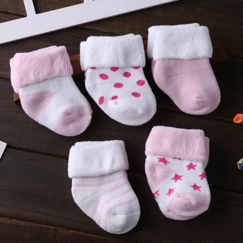 Kiddiezoom 5/6pair/lot unisex Non-Skid Baby Shoe Socks 0-12months Cotton baby boy girls meia infantil cheap stuff