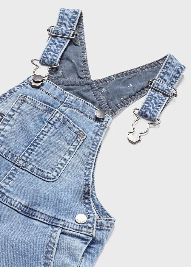 Mayoral - Baby Soft Denim Shorts Overalls (18mo)