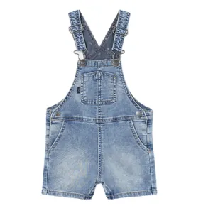 Mayoral - Baby Soft Denim Shorts Overalls (18mo)