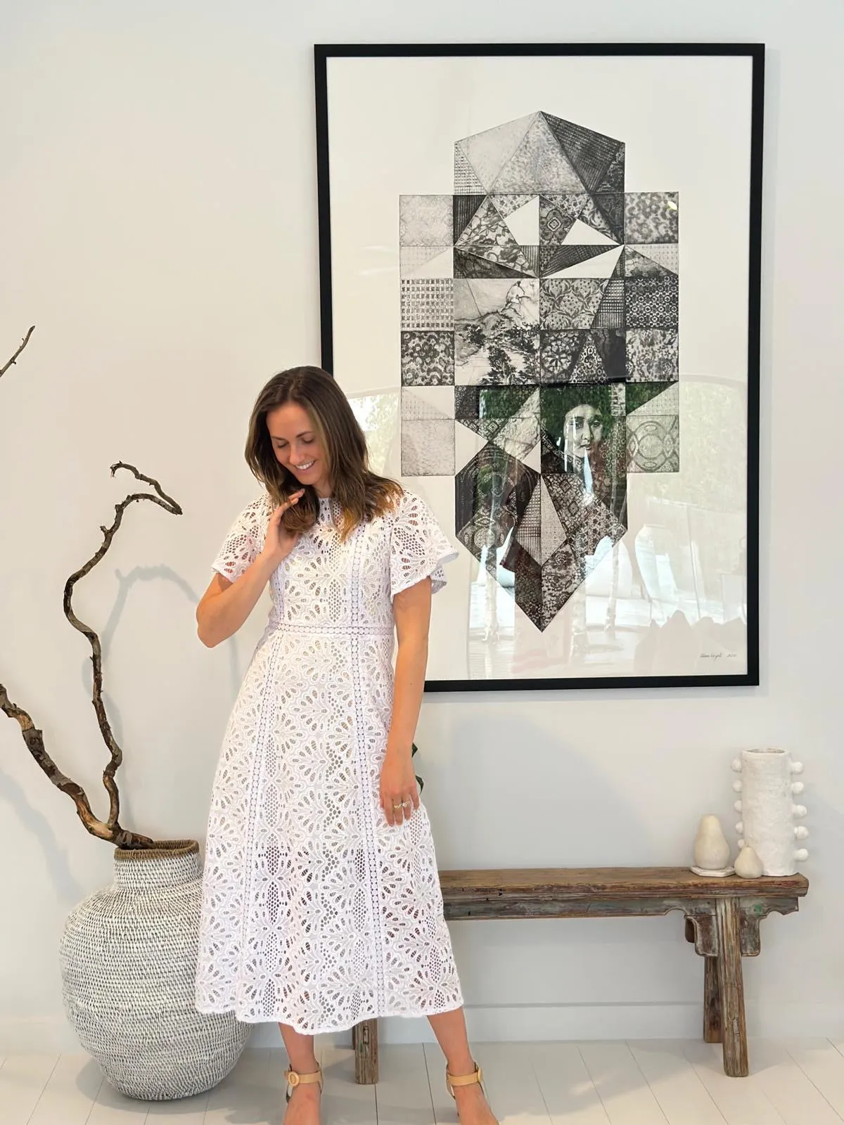 Medal Dress - Porcelain Broderie