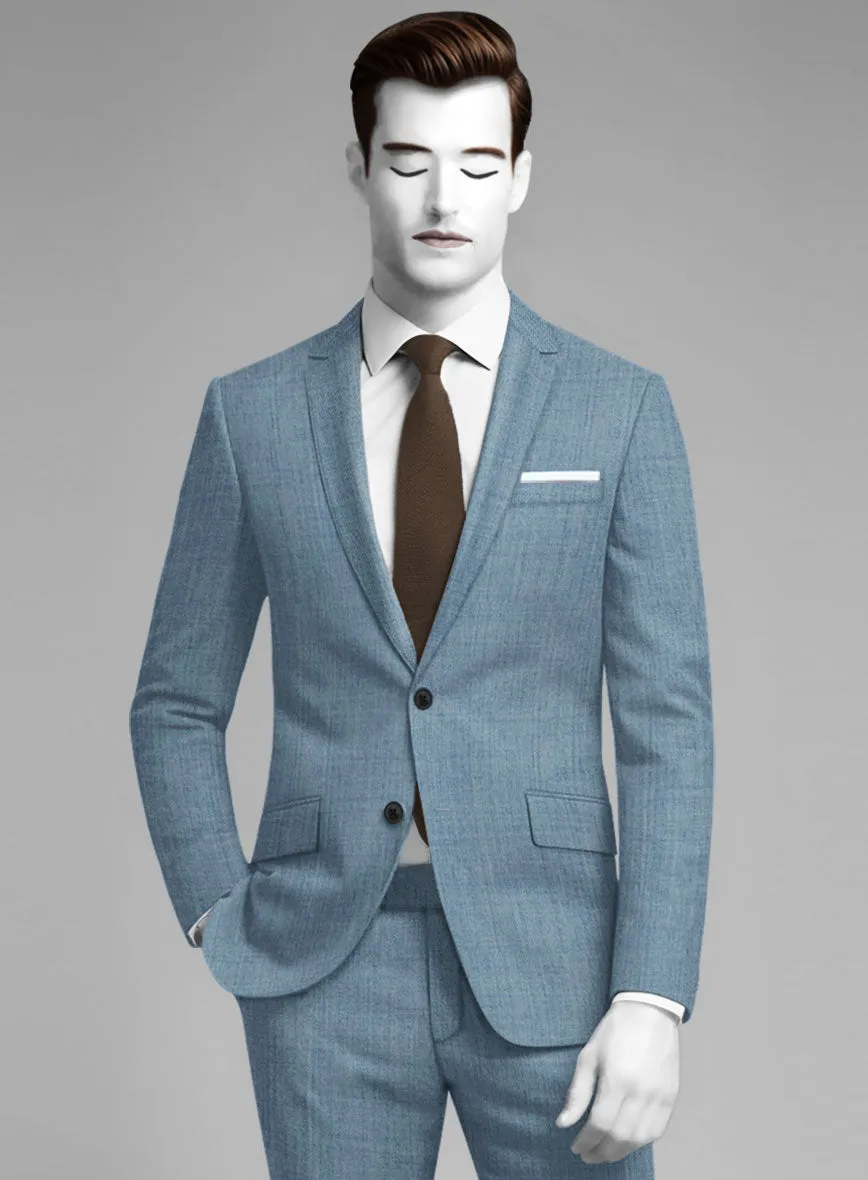 Napolean Stretch Light Blue Wool Jacket