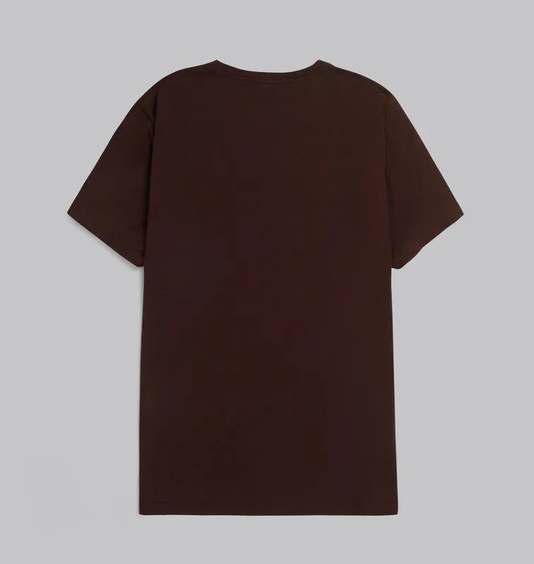 Premium Round-Neck Tshirt  - BROWN- Available in store