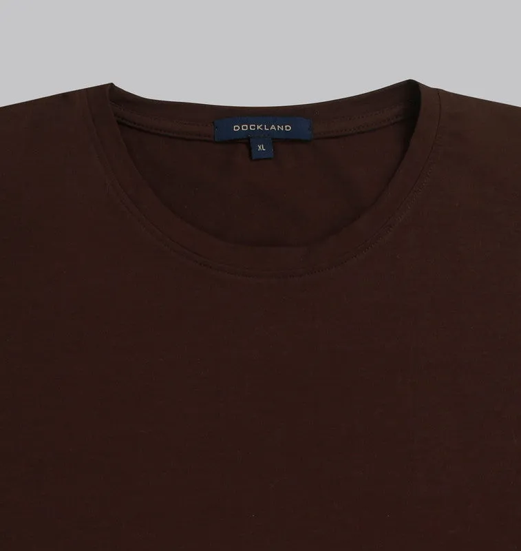 Premium Round-Neck Tshirt  - BROWN- Available in store