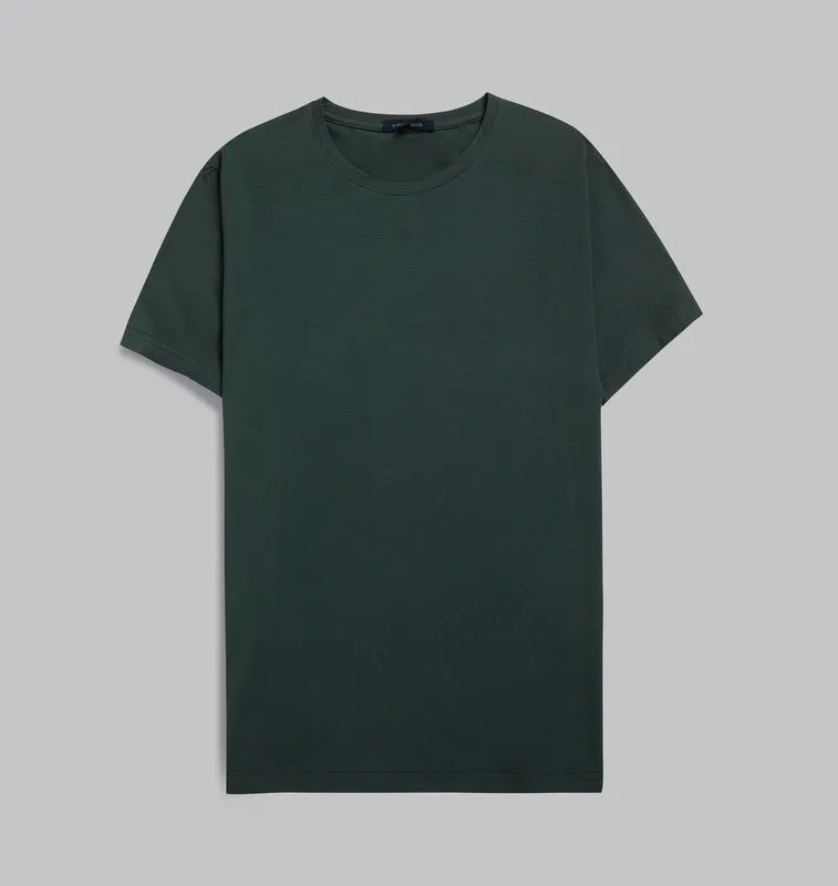 Premium Round-Neck Tshirt  - DARK OLIVE- Available in store