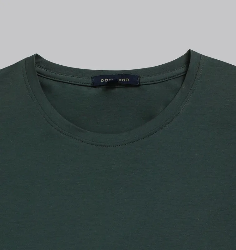 Premium Round-Neck Tshirt  - DARK OLIVE- Available in store