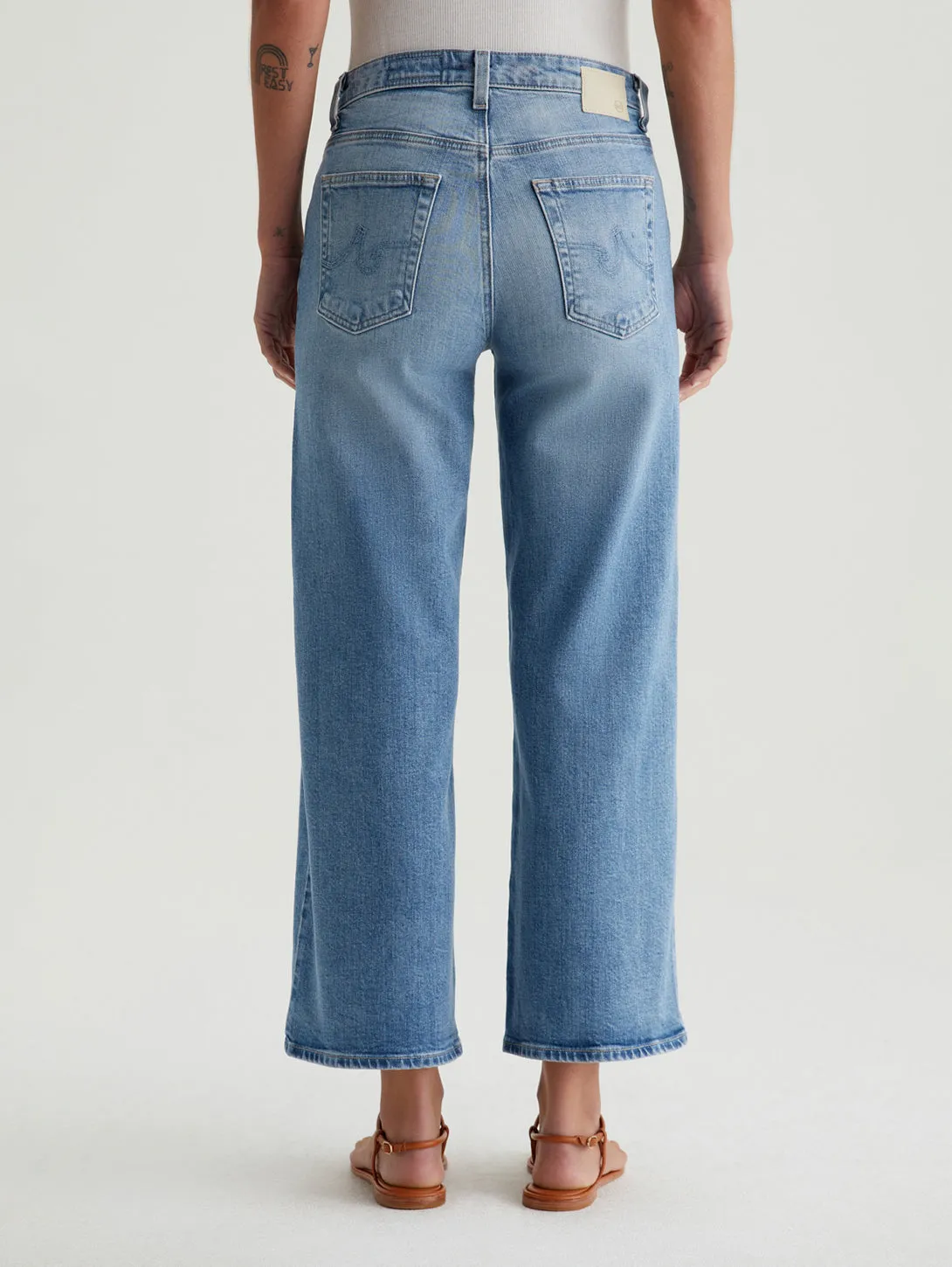 Saige Wide Crop Jean - Helios