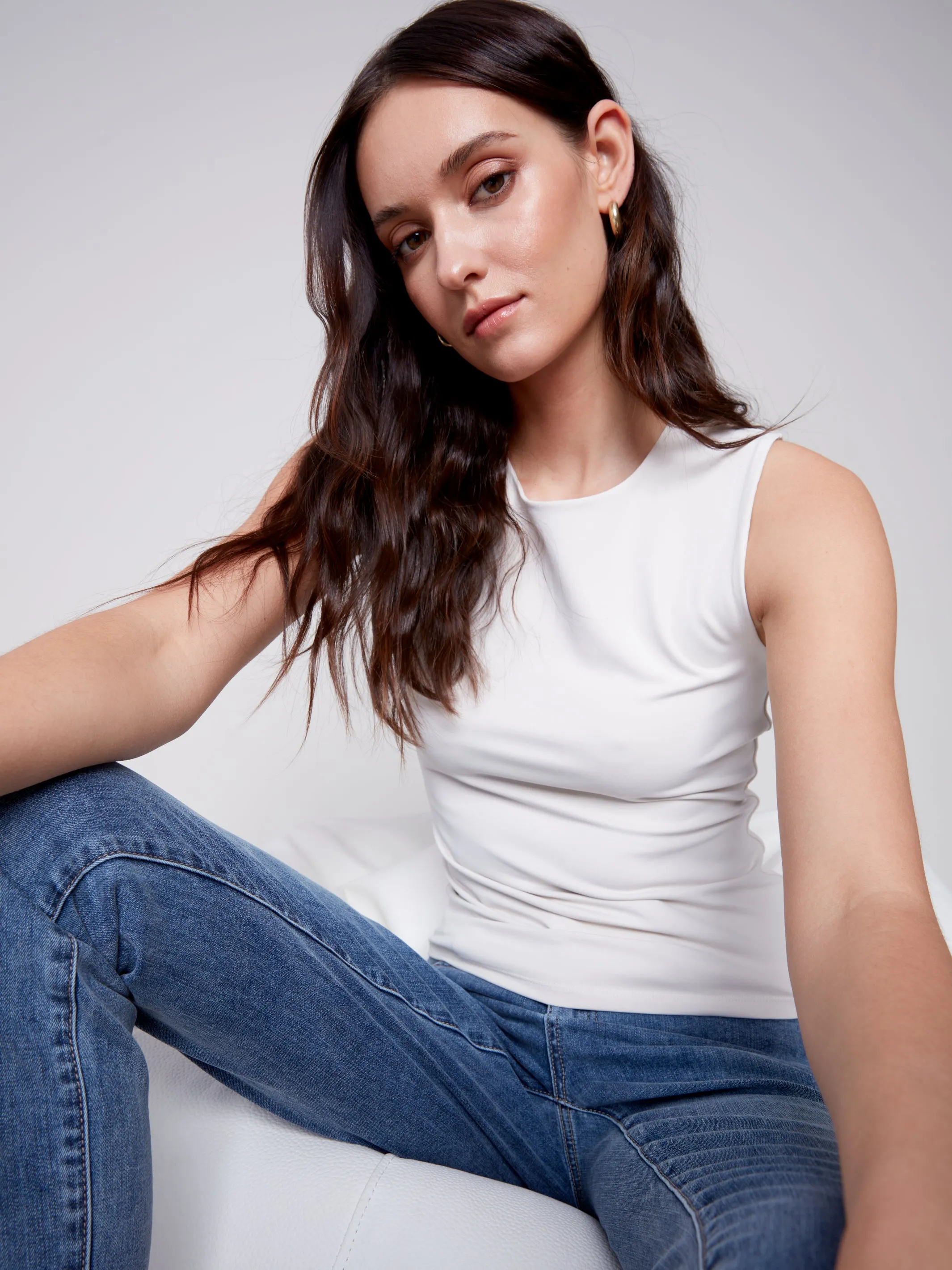 Sleeveless RIB Top