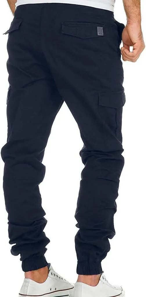 Sweatpants for Men with Pockets Men's Casual Cargo Pants Loose Fit Jogger Sweatpants Tactical Work Pants Multi Pocket