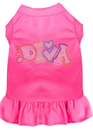Technicolor Diva Rhinestone Pet Dress Bright Pink Xs (8)