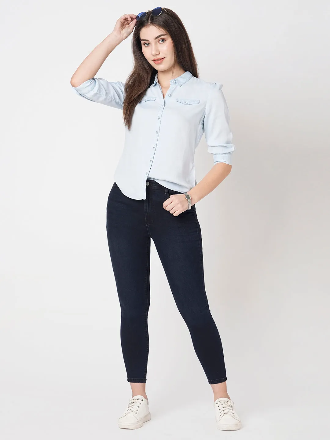 Women Sky High-Rise Skinny Fit Jeans