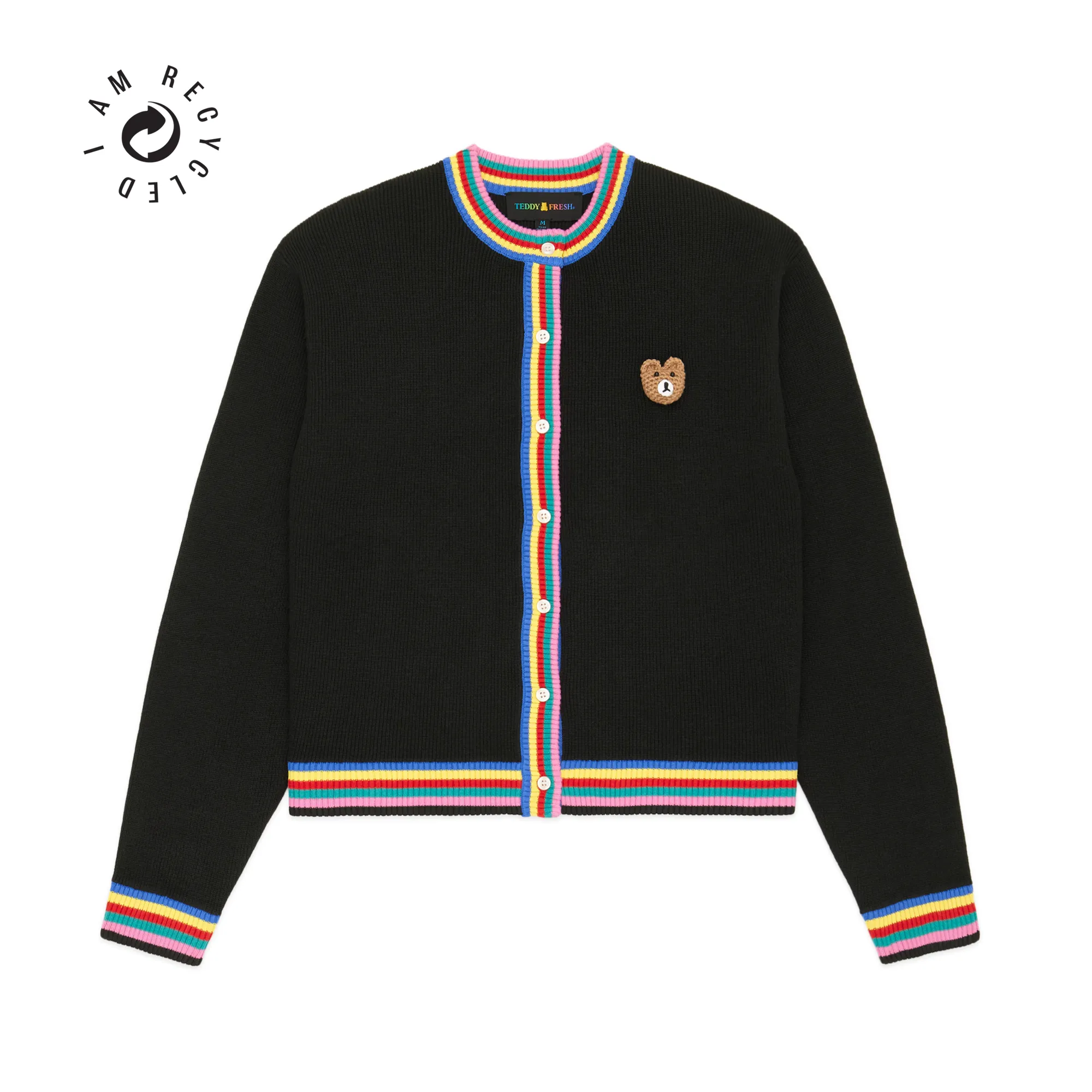 Women's Recycled Sweater Bear Cardigan