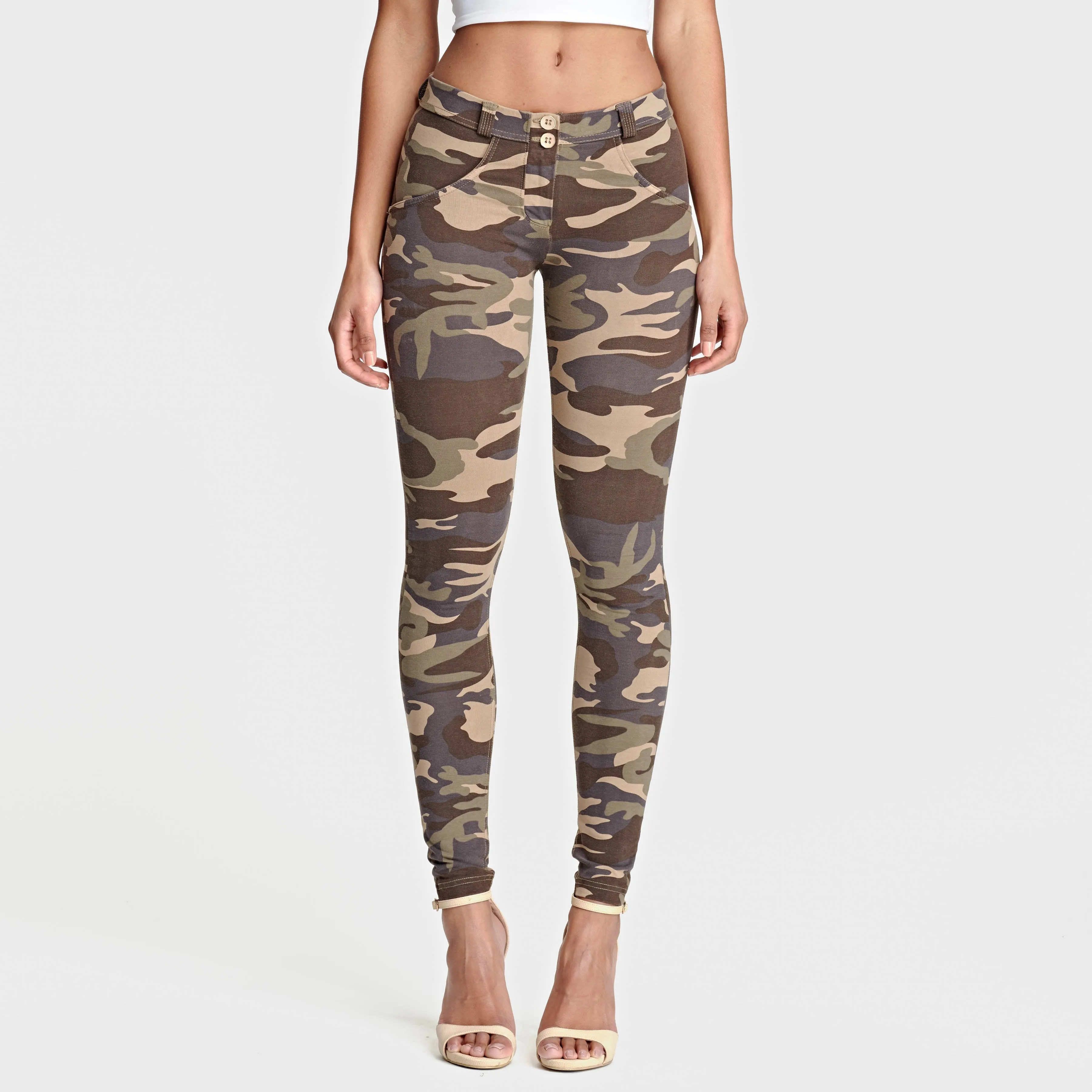 WR.UP® Fashion - Mid Waist - Full Length - Brown Camo