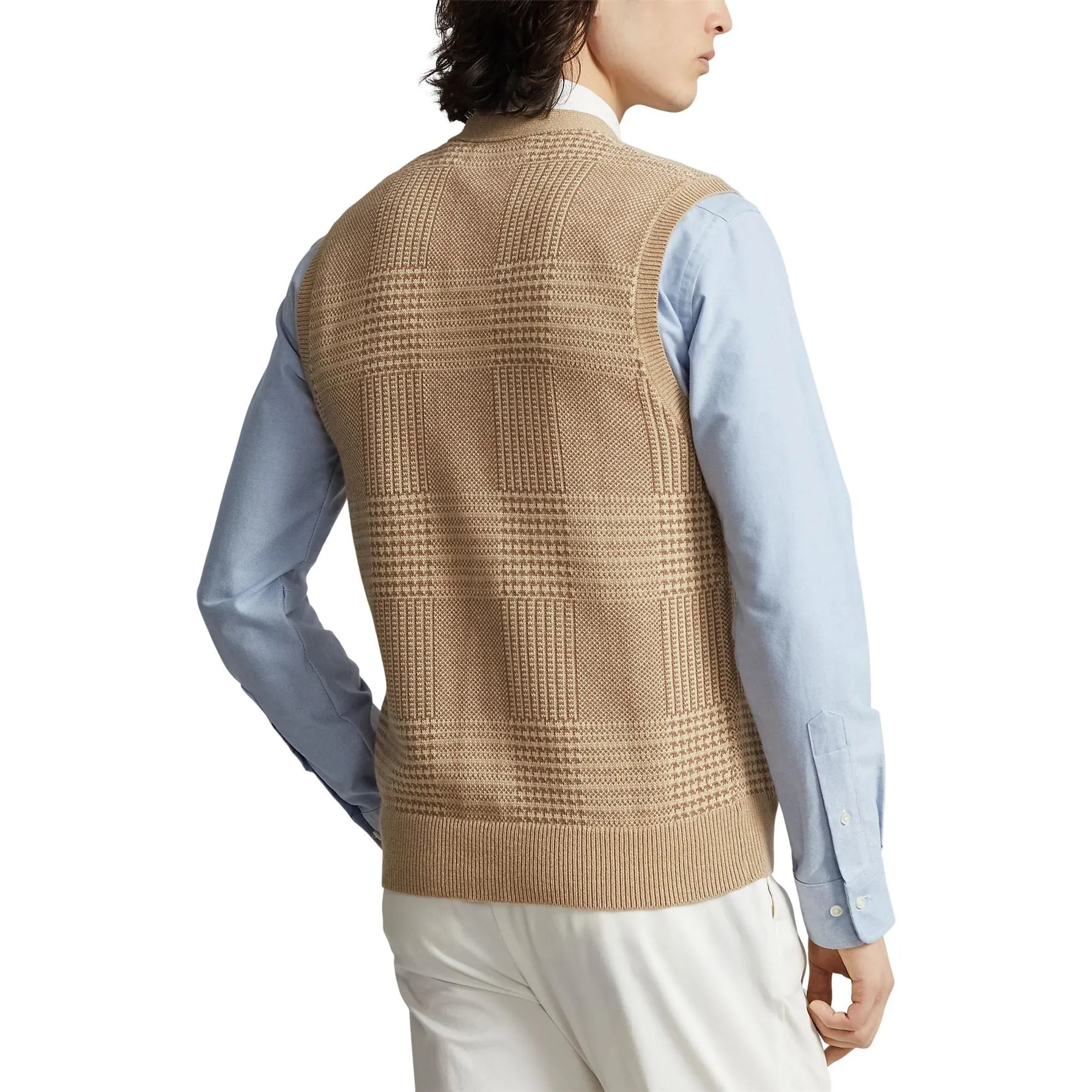 x TRENDYGOLF Cotton Blend Vest Tan Multi - SS24