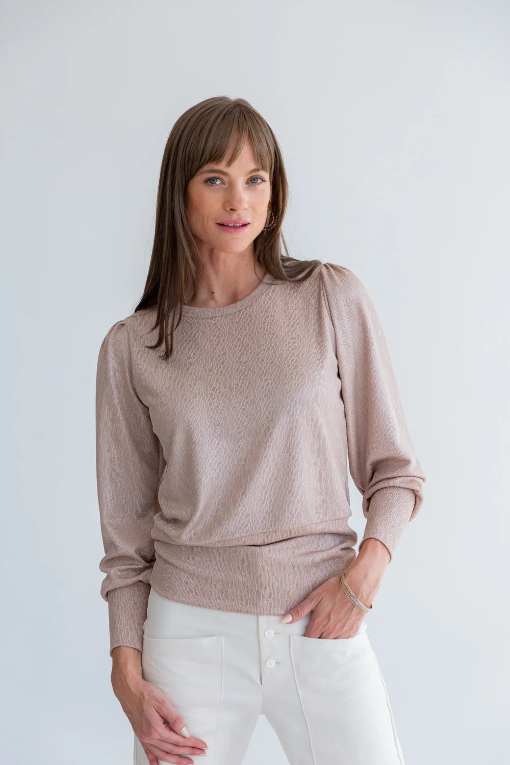 Zoe Top Gold Shimmer